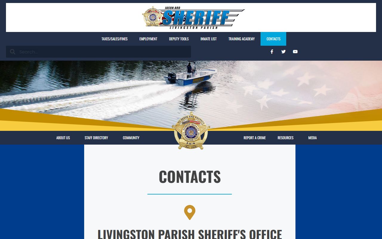 Livingston Parish Detention Center contact information for inmate lookup